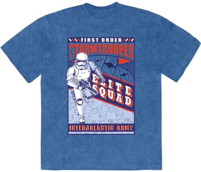 Disney Star Wars - First Order Elite Squad Heren Tshirt - S - Blauw