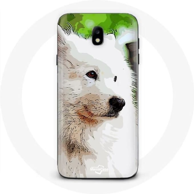 Samsung Galaxy J3 2017 hoesje Witte Samojeed Hond