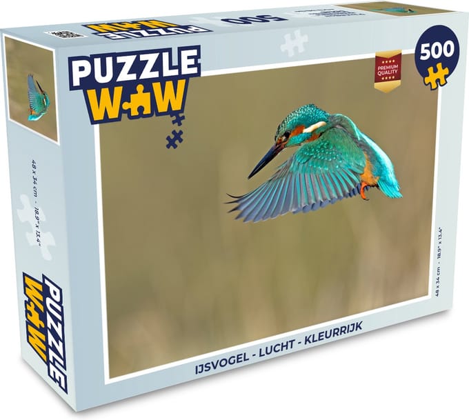 Puzzel IJsvogel - Lucht - Kleurrijk - Legpuzzel - Puzzel 500 stukjes