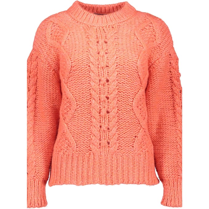 Geisha Pullover Chunky Cable Knit Coral Maat: XL | Sweaters Outlet | Dames | Blauw