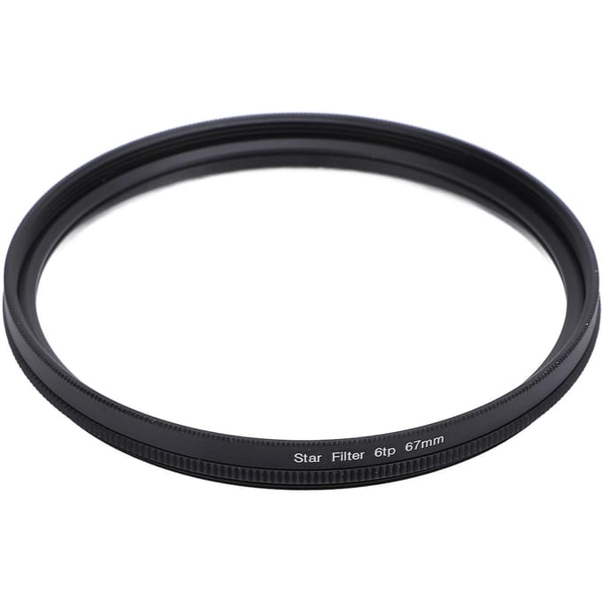 Camera Lensfilter 67mm Lens Beschermfilter Ster Effect Filter voor 67mm Lens Mobiele Telefoons en black