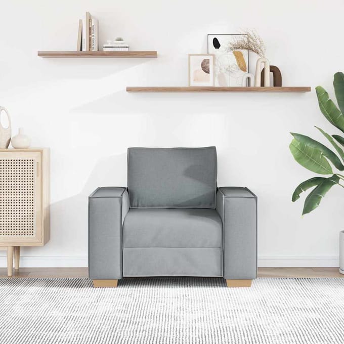 vidaXL - Sofa - Stoel - Lichtgrijs - 100x78x84 - cm - Stof