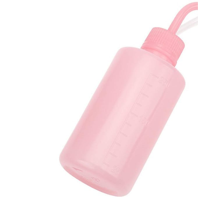 250ml Wimper Spoelfles Heldere Schaal Gebogen Tuit Ontwerp Goed Afgesloten Valse Wimper Wasfles white