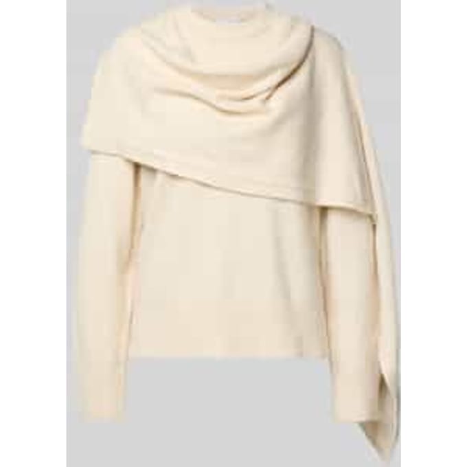 Gebreide pullover met sjaal