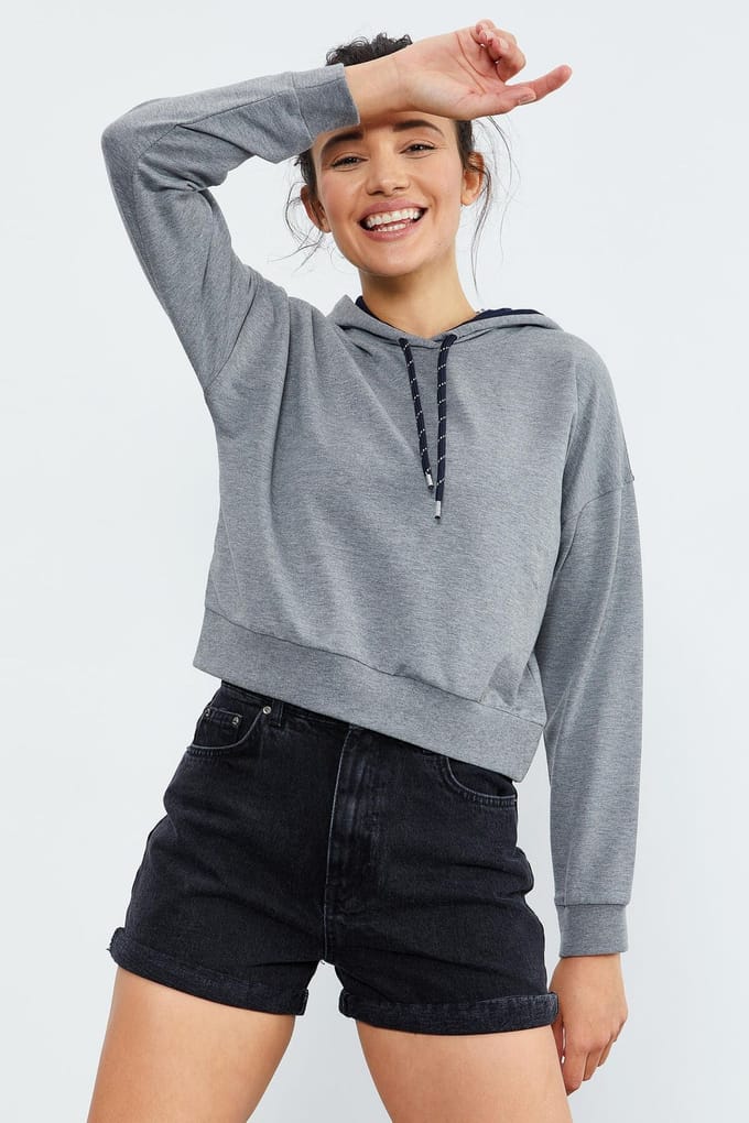 Ontspannen Hoodie Met Strikdetail