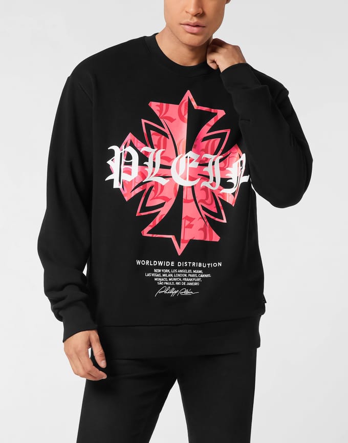 Round Neck Sweatshirt Worldwide Crest