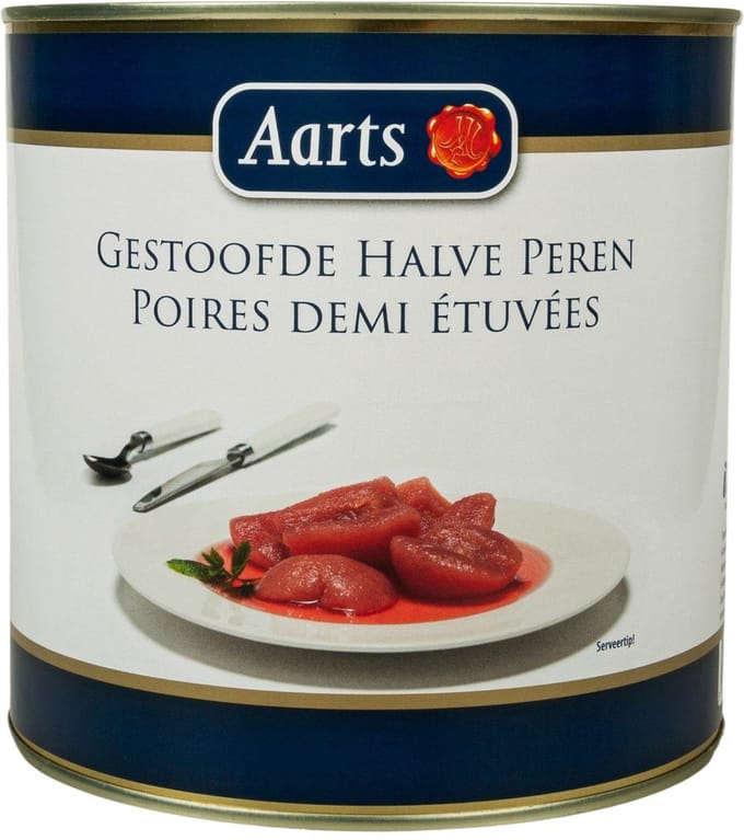 Aarts Gestoofde halve peren - grootverpakking blik 3 liter