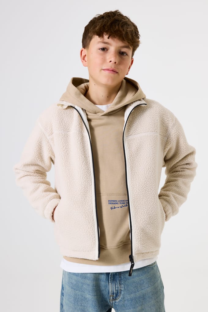 GARCIA Gebroken witte teddy vest