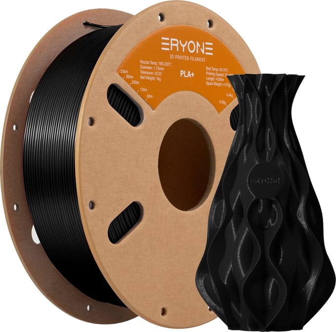 Eryone - PLA+ Zwart -  1Kg 1,75mm - Plus - 3D printer filament