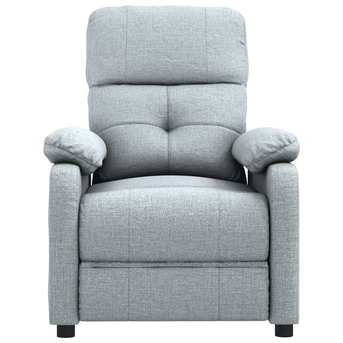 vidaXL - Fauteuil - verstelbaar - stof - lichtgrijs