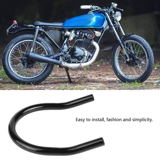 210MM Motorfiets Achterzadel Frame Lus Beugel DIY Accessoire Gebogen 210mm zwart
