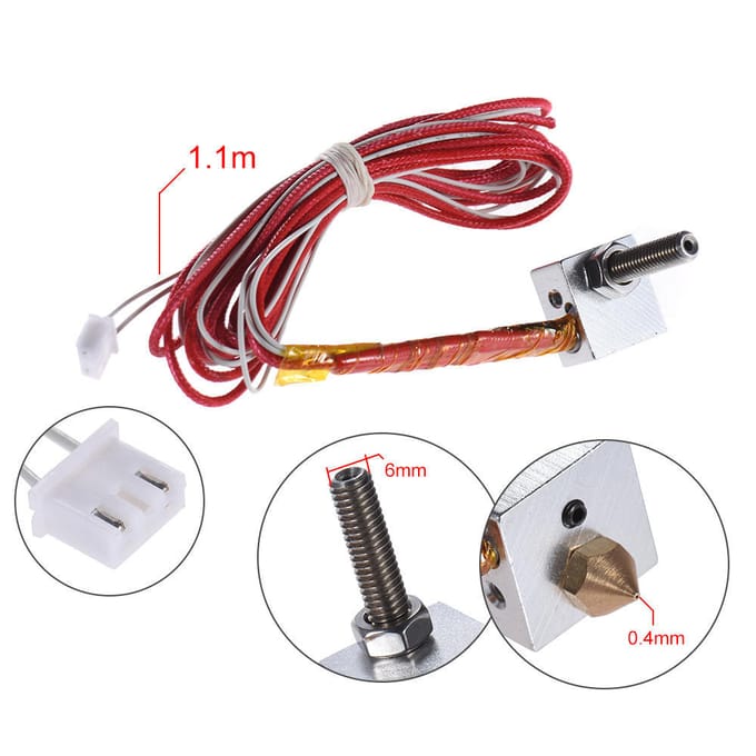 Kit d'extrémité chaude DIY, pièces de rechange pour imprimante for Anet A2&A8 printer. gray