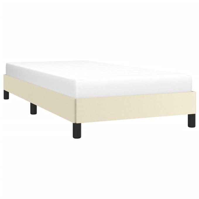 vidaXL - Bedframe - kunstleer - crèmekleurig - 90x190 - cm