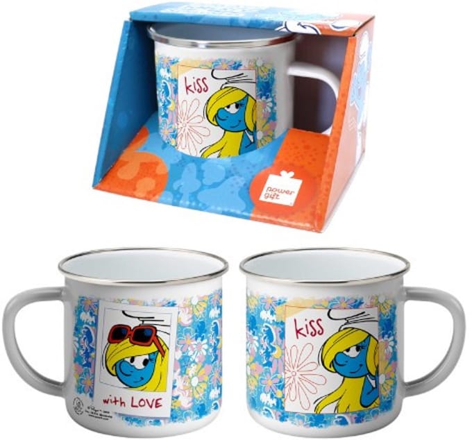 smurfen mok - Smurfin in Love - Emaille mok 350 ML