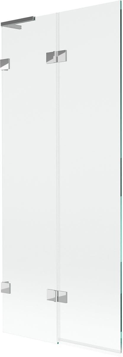 Mexen Lunar L badwand 2-vleugelig links 80 x 150 , transparant, chroom - 897L-080-100-01-00-L