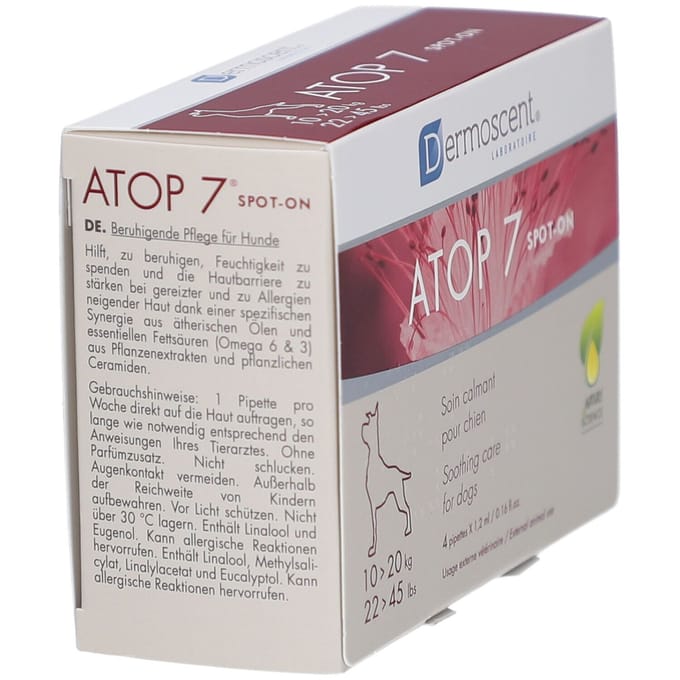 Dermoscent Atop 7 Spot-On Hond 10-20 kg 4x1,2 Pipetten