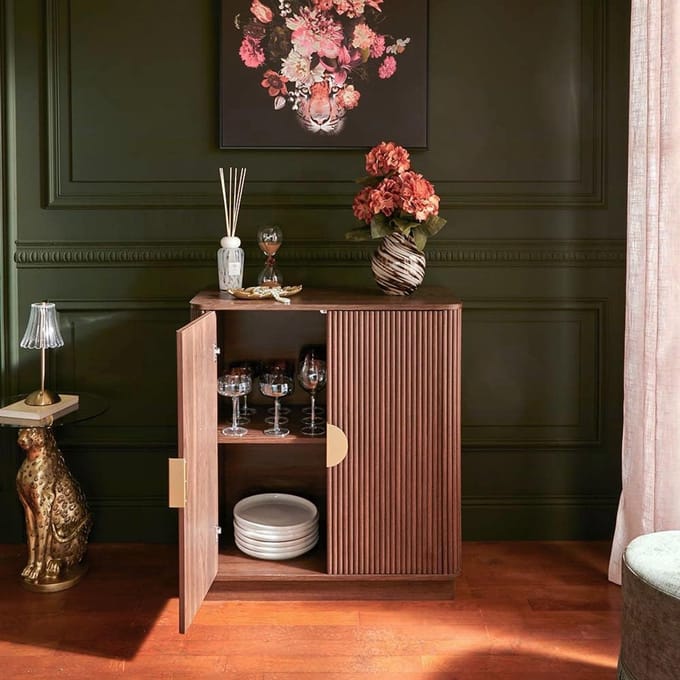 Adelise Luxe Sideboard Kast Walnootlook Beige