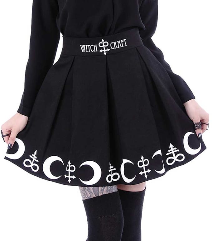 Restyle - Symbol high waist Korte rok - XS - Zwart