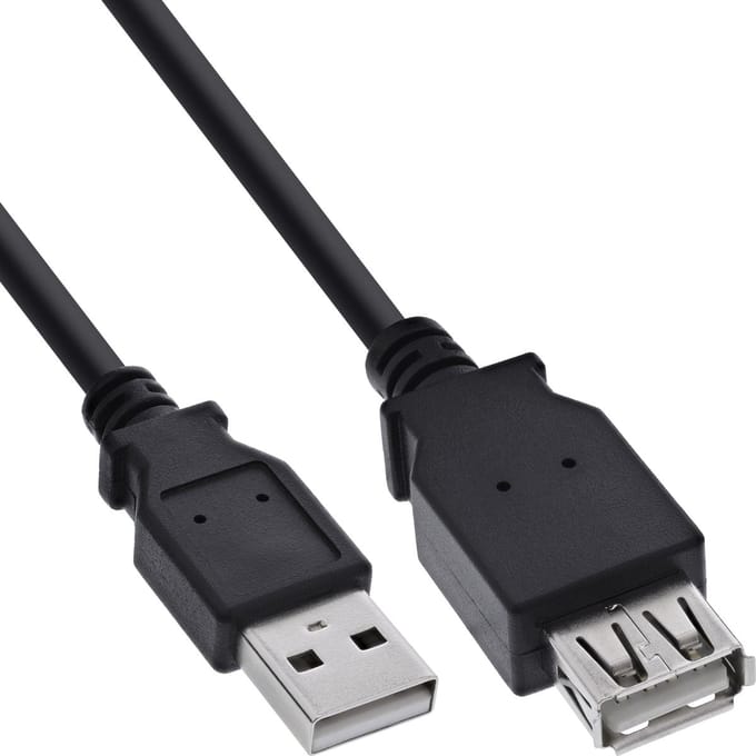 InLine 34603B USB-kabel 3 m USB 2.0 USB A Zwart
