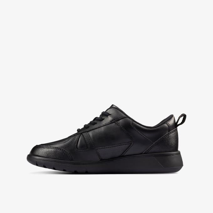 Scape Track K Zwarte Leren Schoenen