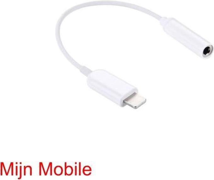 Aux 3.5 mm naar Lightning adapter voor Iphone en Apple Tablet - muziek en audio luisteren
