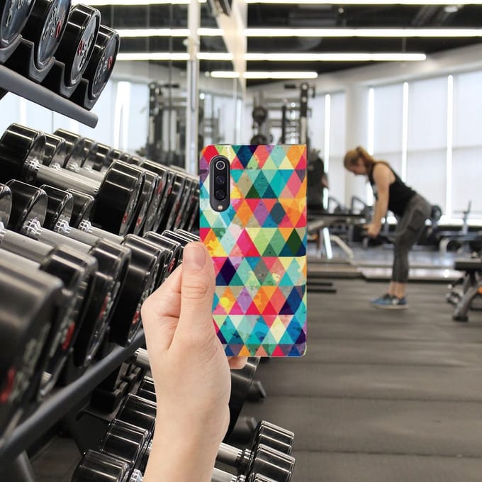 Xiaomi Mi 9 Hoesje met Magneet Geruit