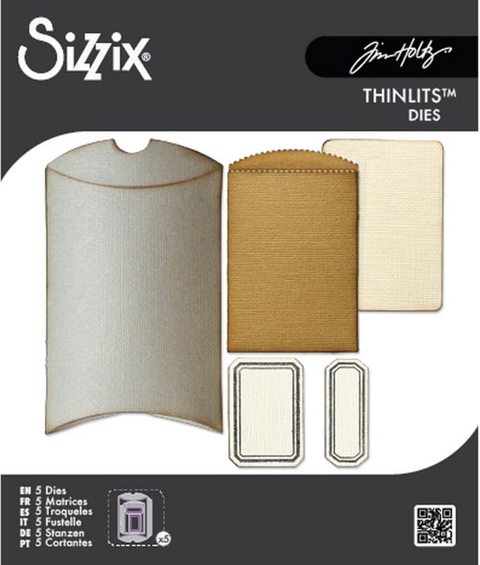 Sizzix Thinlits Ponssjabloon "Pillow Box + Bag by Tim Holtz"