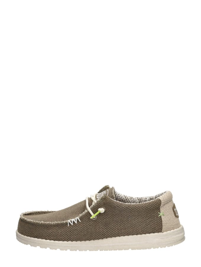 HEYDUDE Wally Braided Instappers groen Canvas - Maat 47