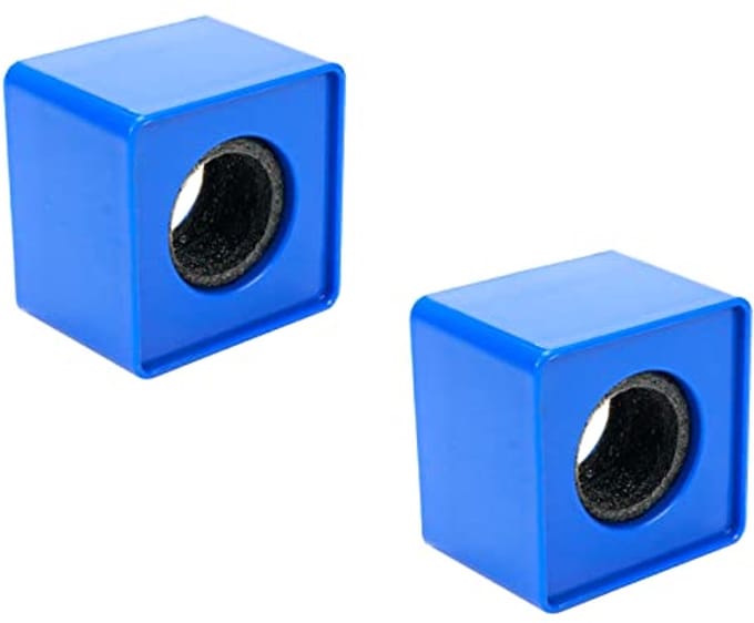 2 Stuks Microfoonstandaards - Vierkante Interview Vlaggen voor Microfoons - Blauw