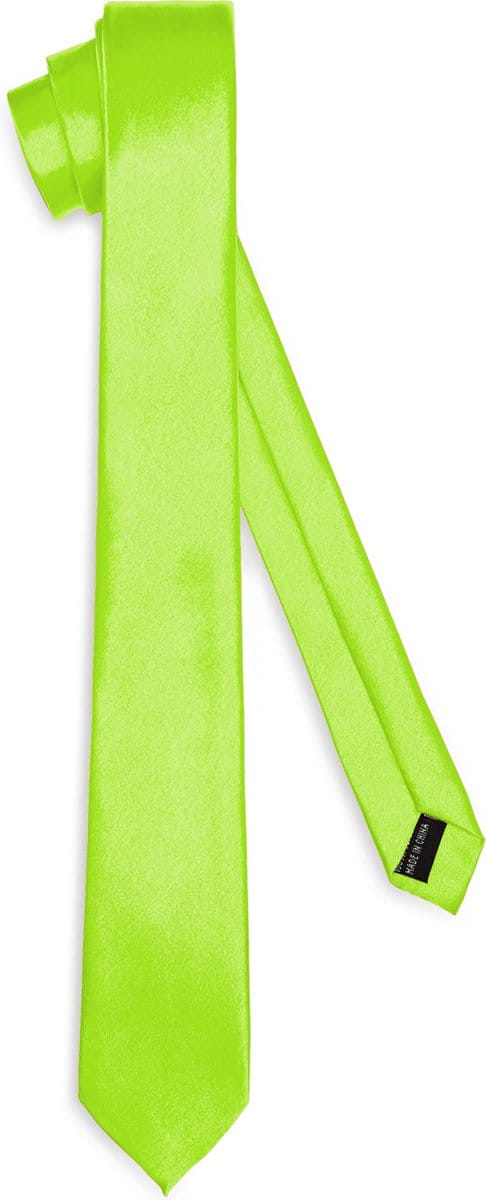 Ladeheid Smal Stropdas - Stropdassen voor heren - Lengte: 150 cm, Breedte: 6 cm - Limoen - LA-EA-TMS-6