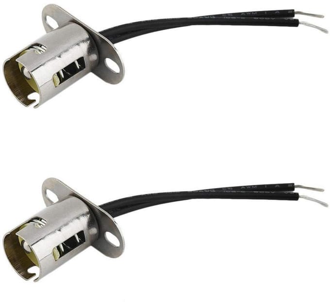 BAY15D 1157 LED-lamphouder met draadaansluiting voor auto, vrachtwagen, 2 stuks