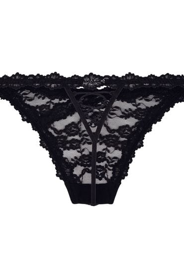 Hunkemöller Hoog Uitgesneden String Aveline Zwart