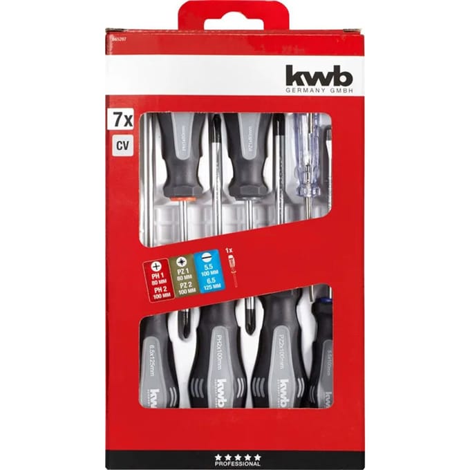 Kwb 7 delige schroevendraaier set