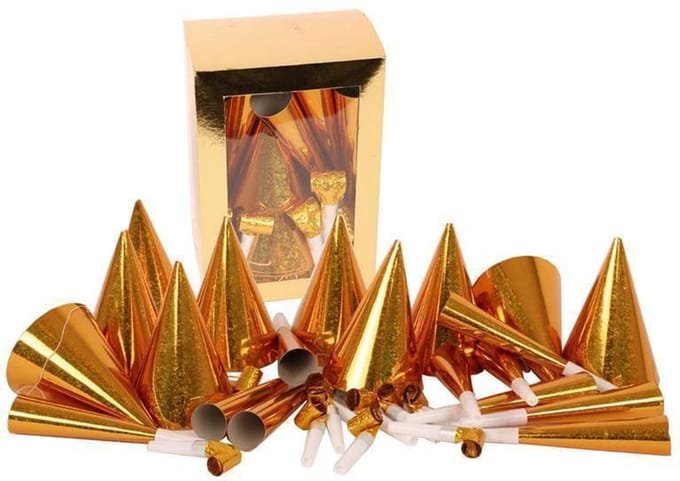 Set Cotillons laser goud