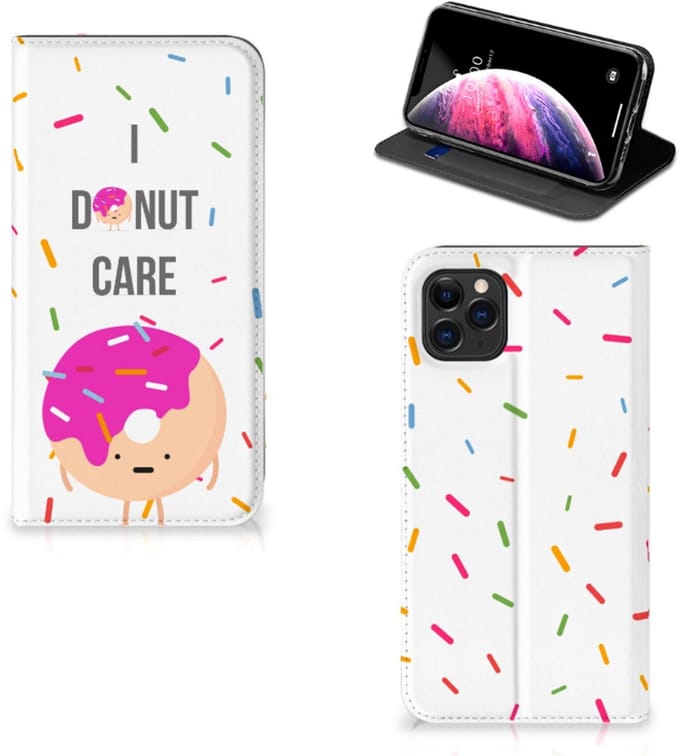 Apple iPhone 11 Pro Max Flip Style Cover Donut Roze