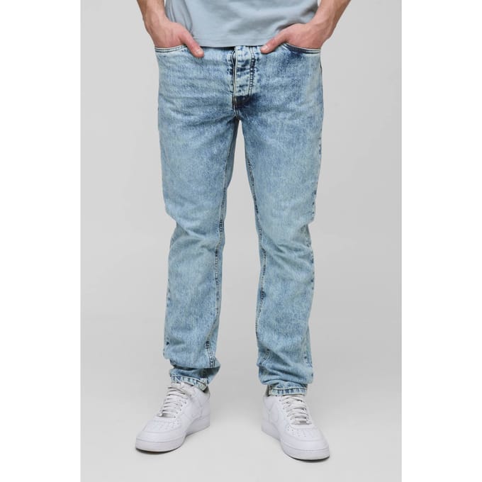 Hoge Slanke Stijve Jeans | Light Blue | Size 36