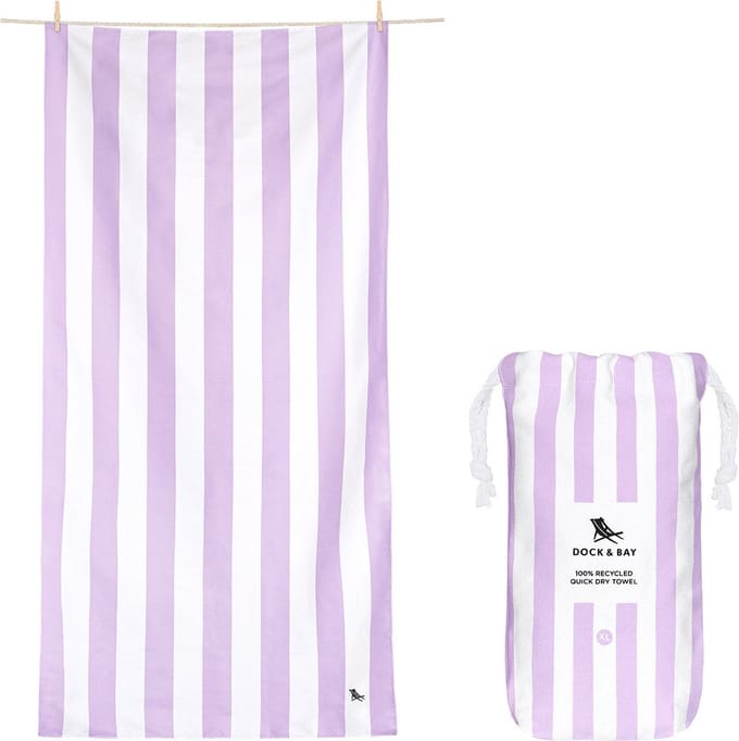 Dock & Bay Cabana - Strandlaken - Extra Large - ( 200x90cm ) - Lombok Lilac