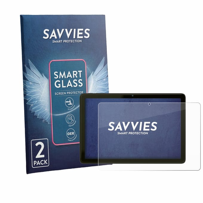 2 Stuks Savvies Screenprotector - geschikt voor VALE Tablet V10A - beschermfolie glas transparant