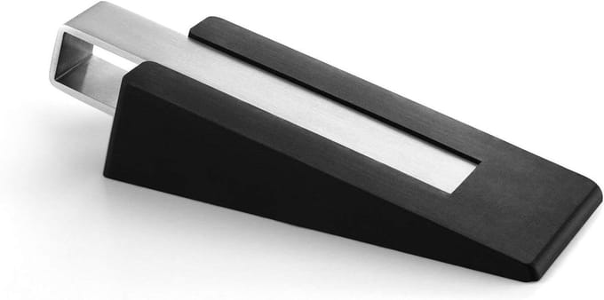 Deurwig - Deurstopper - Deur Open Houden - Zacht Rubber - 15 cm - Zilver