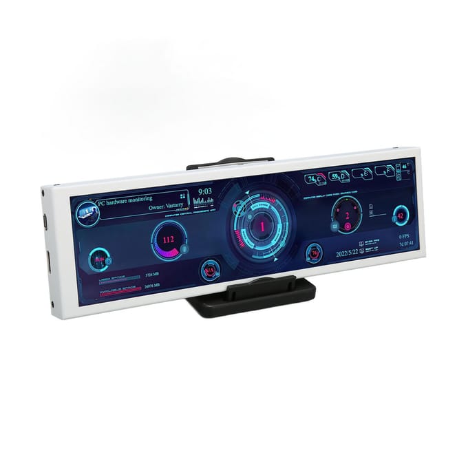 Computer Temperatuur Monitor 8,8 Inch IPS Thema Editor Automatische Uitschakeling USB Voeding Multifunctioneel PC CPU Data blue