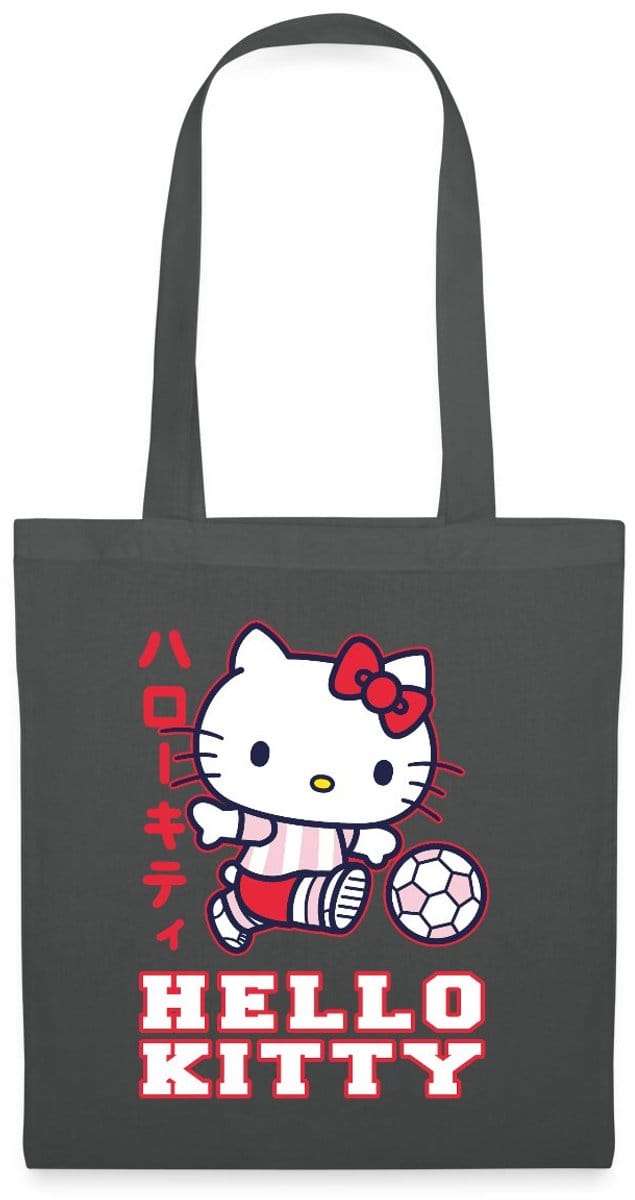 Hello Kitty Speelt Voetbal Tas Van Stof Schoudertas
