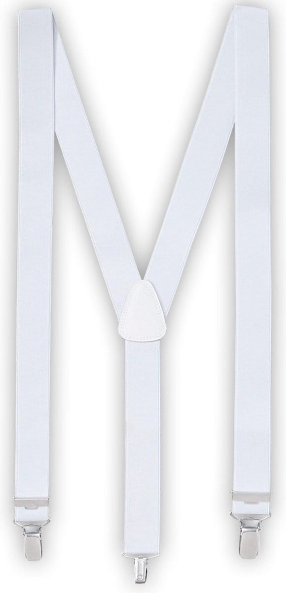 Boland - Bretels Basic wit Wit - Volwassenen - Unisex - Student -