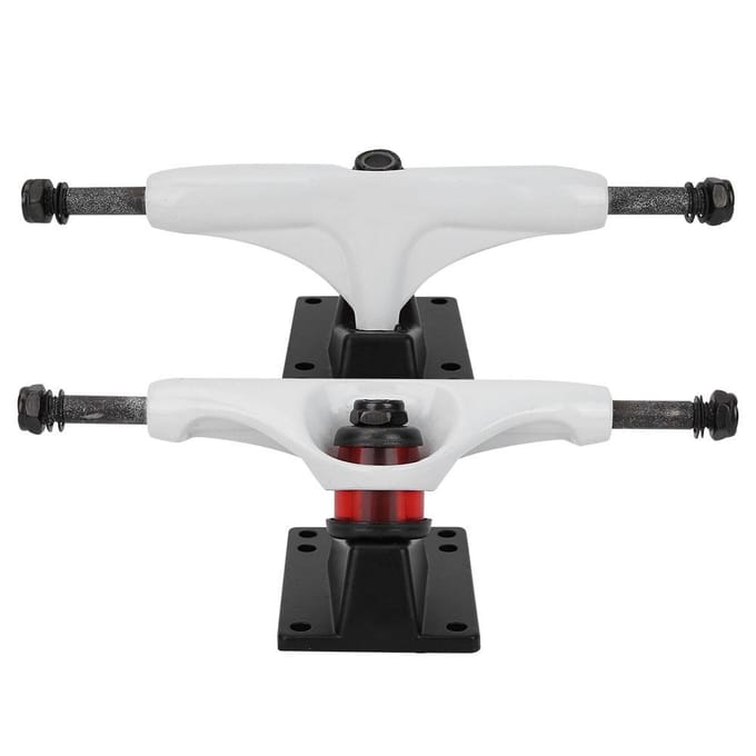 2 Stuks 5 inch Aluminium Magnesium Legering Professionele Bridge Skateboard Beugel Wit white