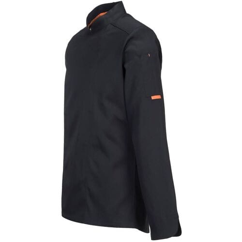 GGM Gastro (5 Stück) Langarm MeshAir Pro Kochjacke - Schwarz - Größe: XL