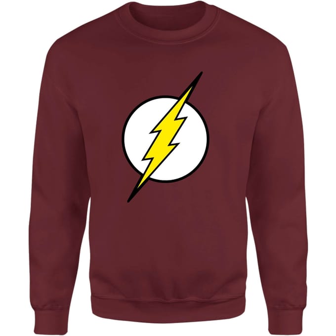 Justice League Flash Logo Sweatshirt - Burgundy - S