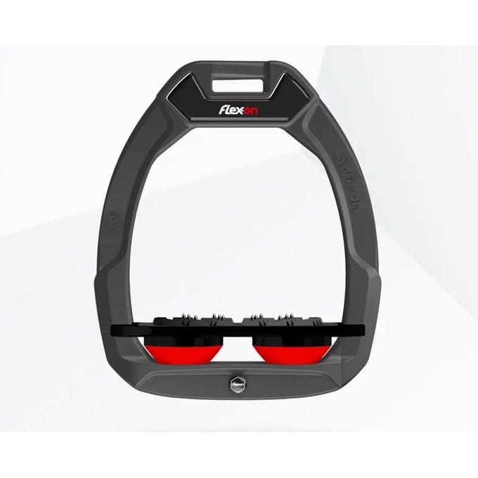 Veiligheidsstijgbeugels Plat Ultra Grip Antraciet/Zwart/Rood Flex-On Safe-On