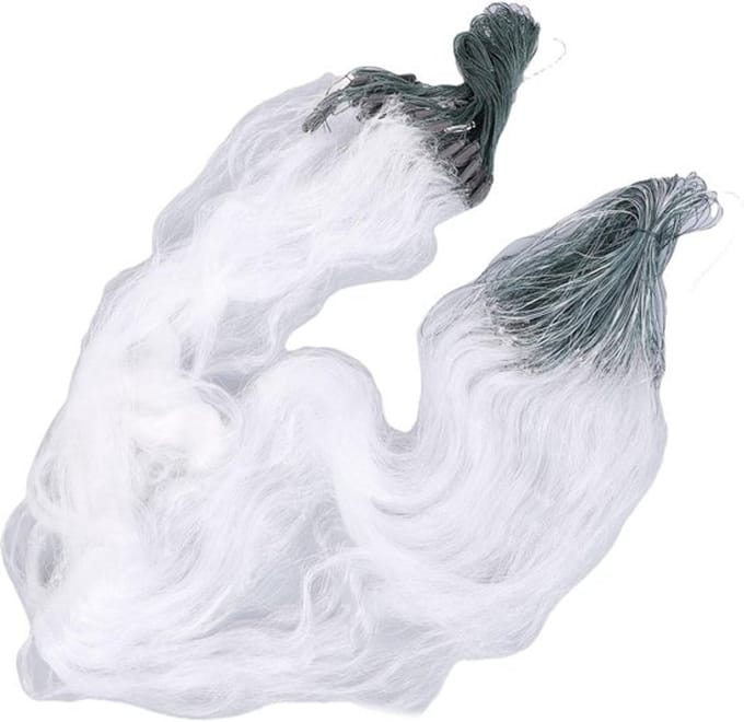 Allecto - Visnet - Nylon Visnet - 50 M Lengte - 3 Lagen - Zwaar