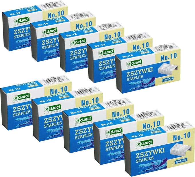 Kant-stapels 10mm | Staples voor nietmachine | Verpakking van 1000