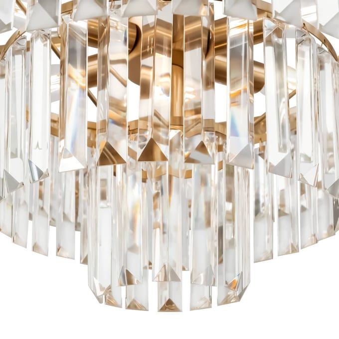 Maytoni hanglamp Revero, messing, kristal, Ø 50 cm
