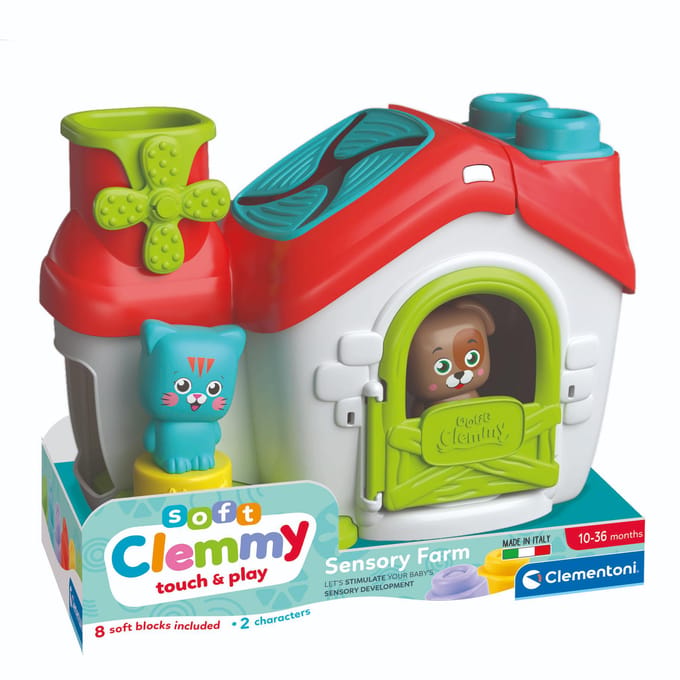 Ferme sensorielle Clemmy - Clementoni - Stimule l'exploration des petits - 2 animaux inclus - Des 6 mois